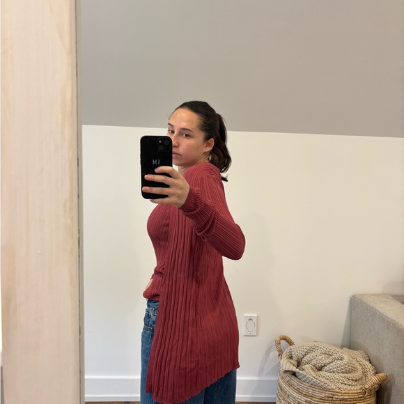 Women's Ribbed Red Sweater Set - Picture 4 of 4